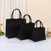 Red Burlap Tote, Green Burlap Tote, Black & Blue Linen Shopping Bag, MUJI Tote Bag.