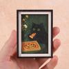Mini Magnete Foto Gatto Nero Magnete Frigorifero Cornice Foto Creativa Decorazione Casa