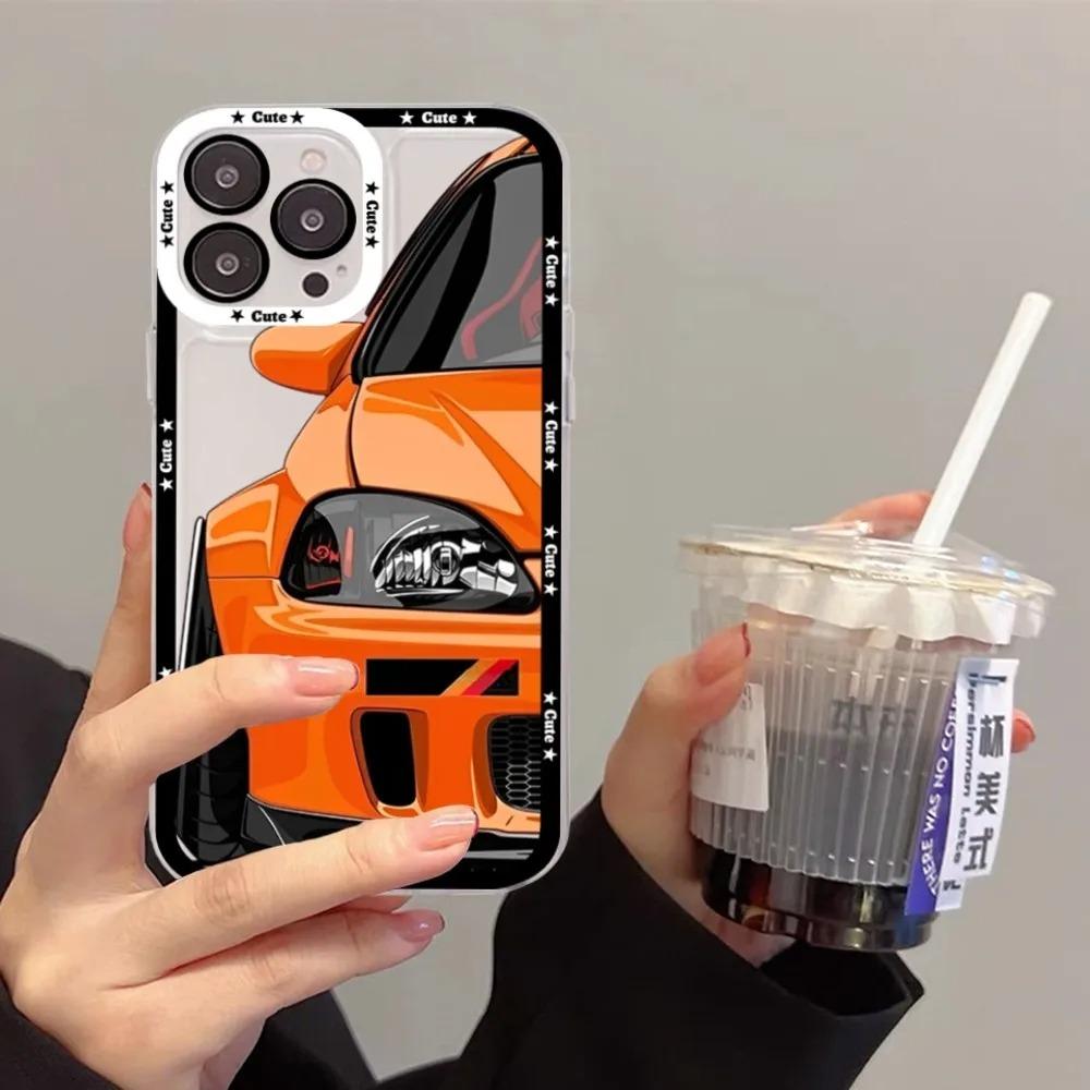 Japan JDM Sports Car Phone Case For IPhone 16 15 14 13 12 11 Pro Max XS X XR SE 2020 2022 Plus Mini Protective Cover