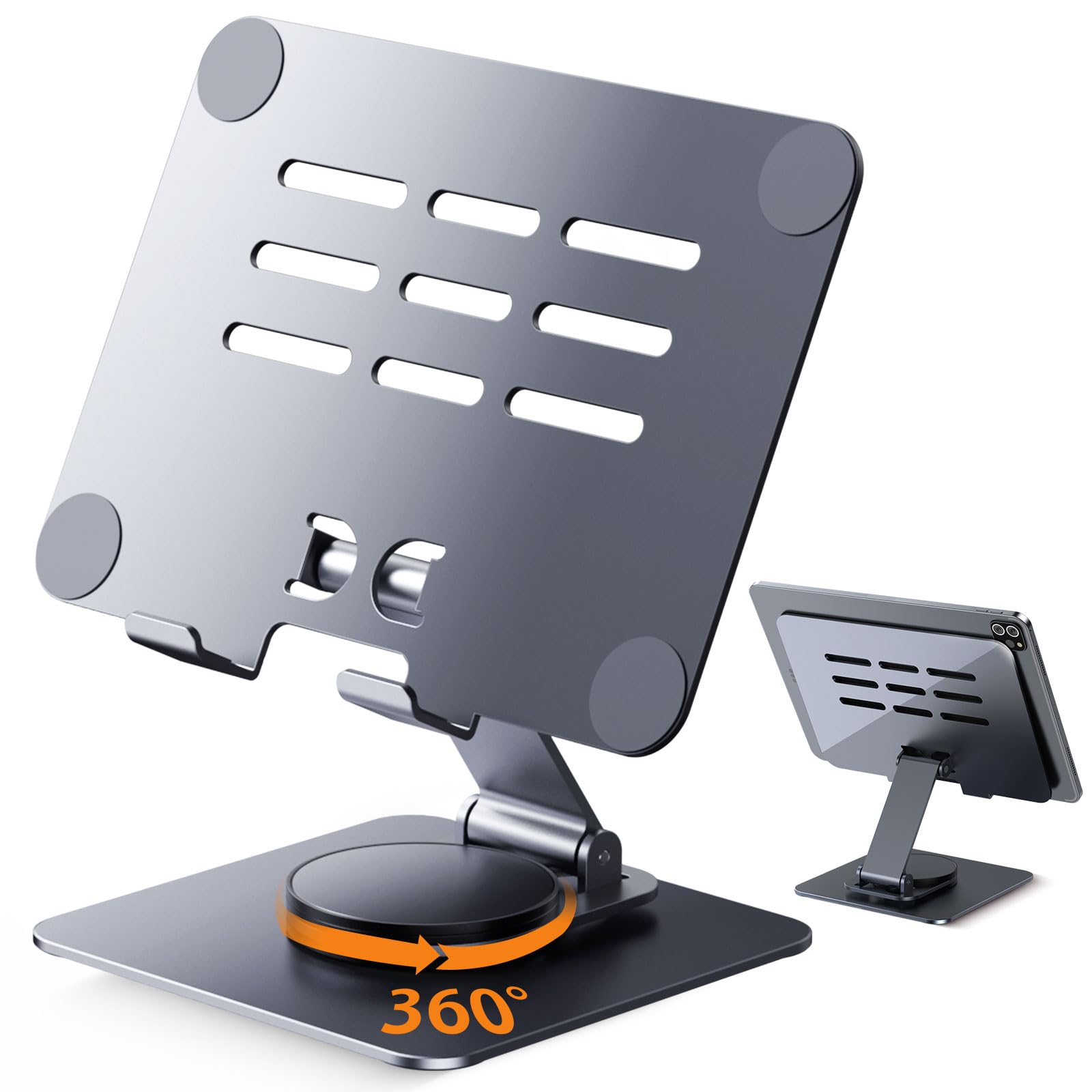 

Rotating Tablet Stand for Stable Placement of Even Heavy Laptop Tablet Desktop Stepless Angle Height Mobile Phone Smartphone Ergonomic Heat Compatible