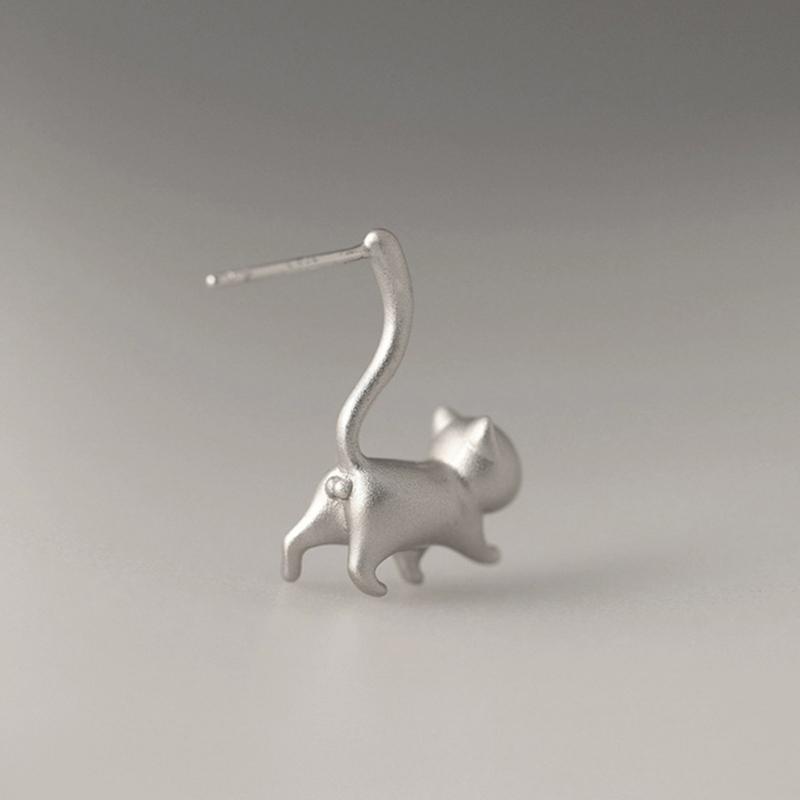 Cute Cat Earrings Animal Cat Stud Earring for Women Birthday Jewellery Gift Minimalist Cat Piercing Earrings Party Decor
