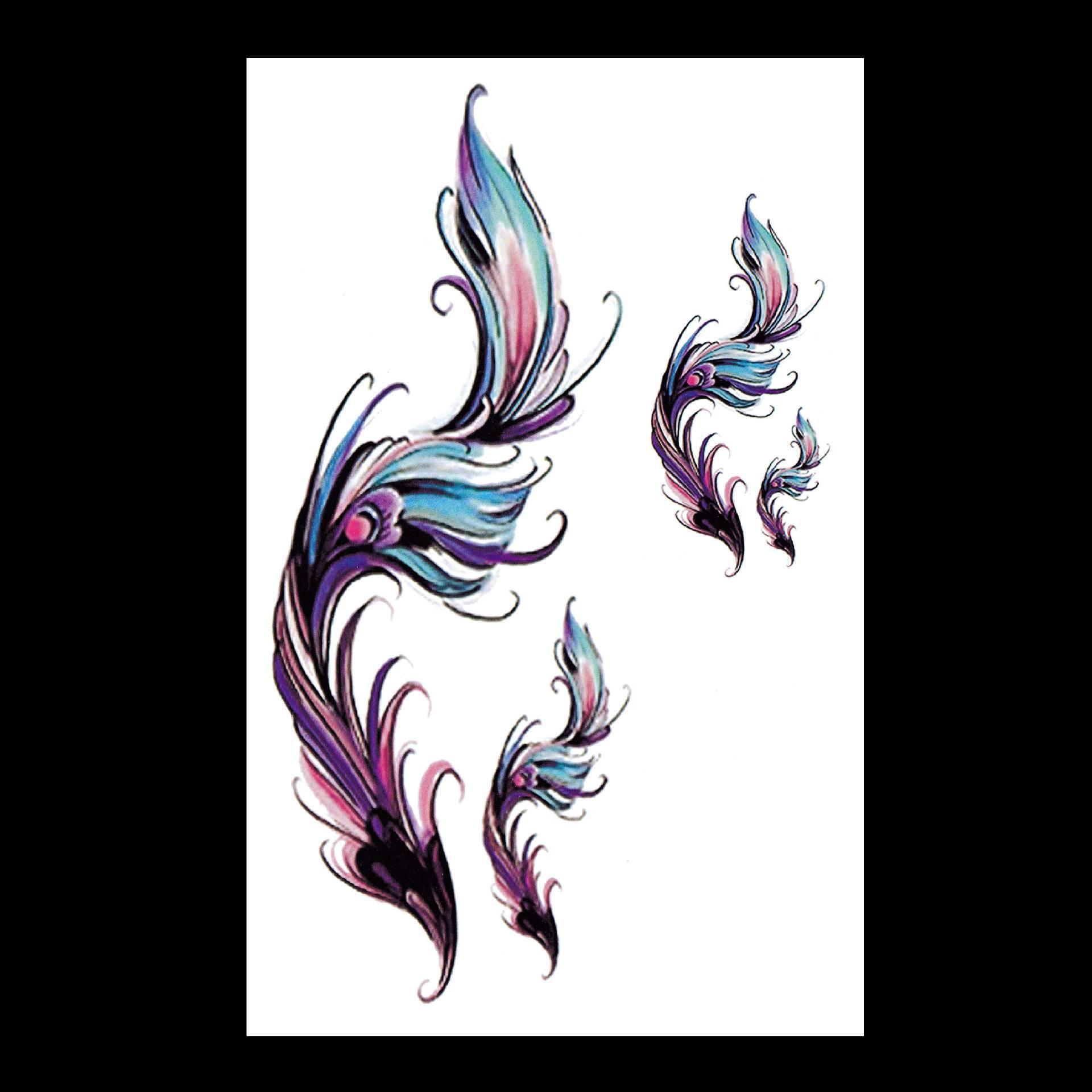 

Водонепроницаемые наклейки для татуировки: Волк, Карп, Гуань Гун, Череп, Пламя, Гейша, Крест, Сова, Цветы 12*19cm