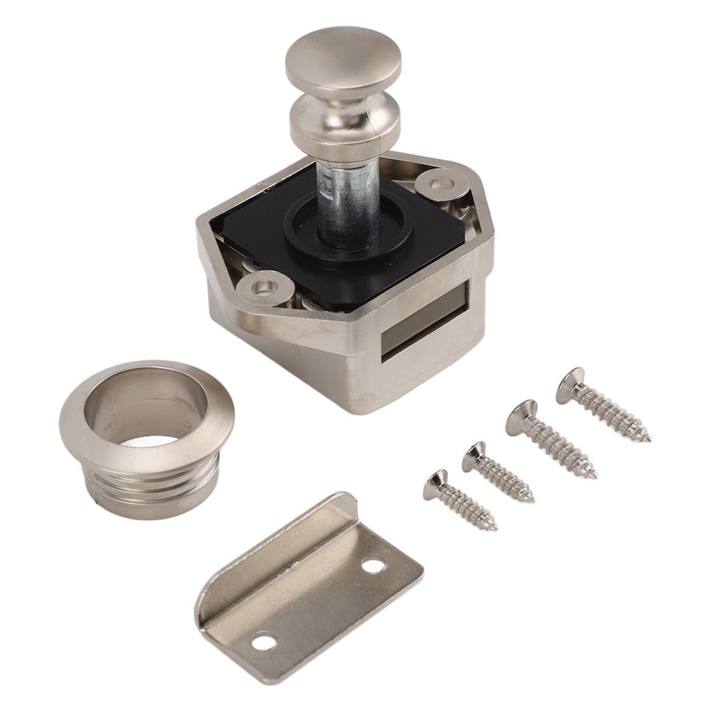 Push Button RV Cabinet Lock Zinc Alloy RV Cabinet Mini Push Button Latch Lock for Other Furniture