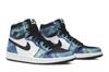 Women's Sneakers Jordan 1 Retro High Tie Dye (Women's) White/Black-Aurora Green
