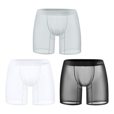 Sexy transparentní pánské boxerské spodní prádlo pánské spodní prádlo krátké spodky Rychleschnoucí pánské erotické oblečení pánské tanga nebo jako plavky šortky