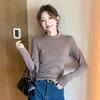 Autumn and Winter Cashmere Mulberry Silk Inside Warm Clothes for Women Wearing New German Velvet Turtleneck Top Plus Velvet Thickened