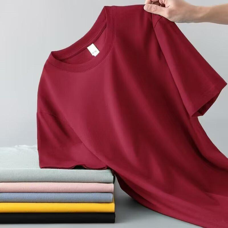 Men's Solid Color Short-Sleeve T-Shirt Summer Top