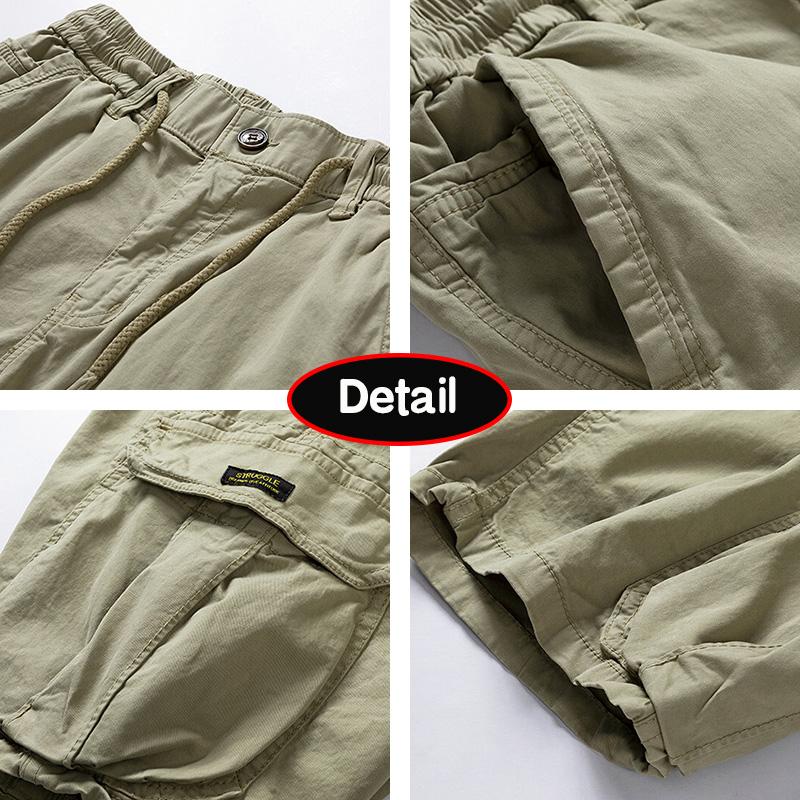 Herren Sommer Einfarbig Outdoor Freizeit Cargo Bequeme Shorts Herren Elastischer Bund Locker Gerades Design Shorts Herren