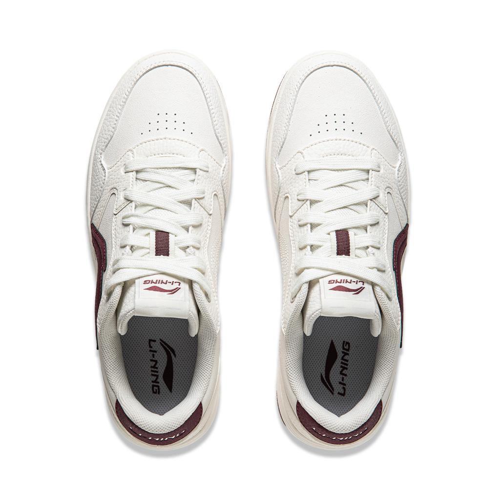 New LiNing Tianji Soft Slip Resistant Cushioning Abrasion Resistant Low Top Skateboard Shoes Men's White Red AGCU271-2