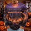 Men's Halloween Print Round Neck Long Sleeve T-Shirt