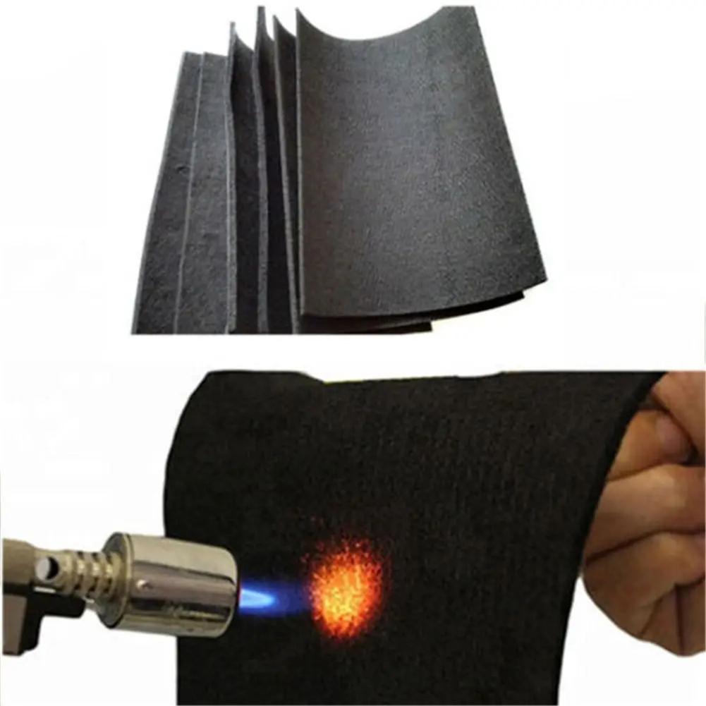 Fireproof Mat Welding Blanket Black Insulation Pad High Temperature Resistant Carbon Fiber Felt for Industrial Welding Safety