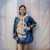 European Plus Size Crayon Shin-chan Print Hooded Sweater - Autumn 2024