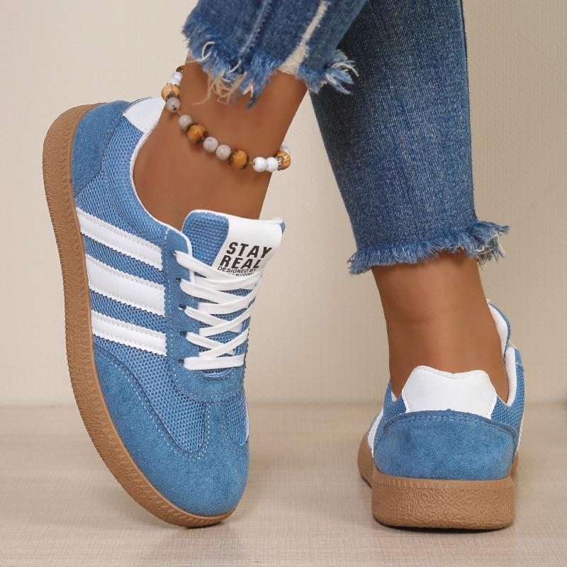 Women's Spring-Autumn Retro Casual Sports Board Shoes, Training Style Versatile Footwear, Available In Large Sizes.