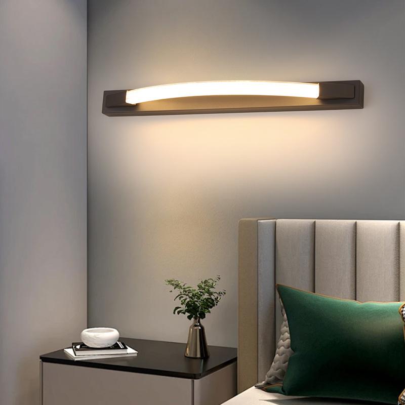 Modern Simple Square Bar Acrylic Black Golden Wall Light Entrance Lighting In Front of The Dressing Table Mirror Bedside Lamp