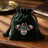 Daily Wear Jewelry Retro Rhinestone Bee Brooch Pin, Insect Alloy Badge with Sparkling Colorful Rhinestones, Accessory for Clothing Dress Coat