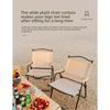 Camping Folding Chair Outdoor Portable Lightweight Beach Chair with Egg Roll Table Set for Picnic BBQ and Travel