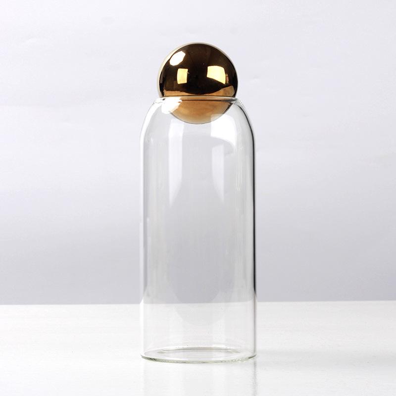 Modernes, leichtes, luxuriöses Vorratsglas aus Glas, kreatives Wohnzimmer, Modellzimmer, Couchtisch, Aufbewahrungsdose für Bonbons, Schreibtisch-Dekoration, Ornamente