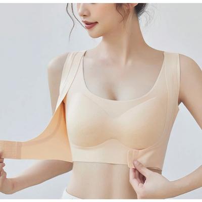 Women S Invisible Back Support Bra Vest Style Adjusting Push Up Bra