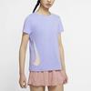 Nike T Shirts Women's Light Thistle Purple Crew Neck Moderate Straight Fit CZ3871-576