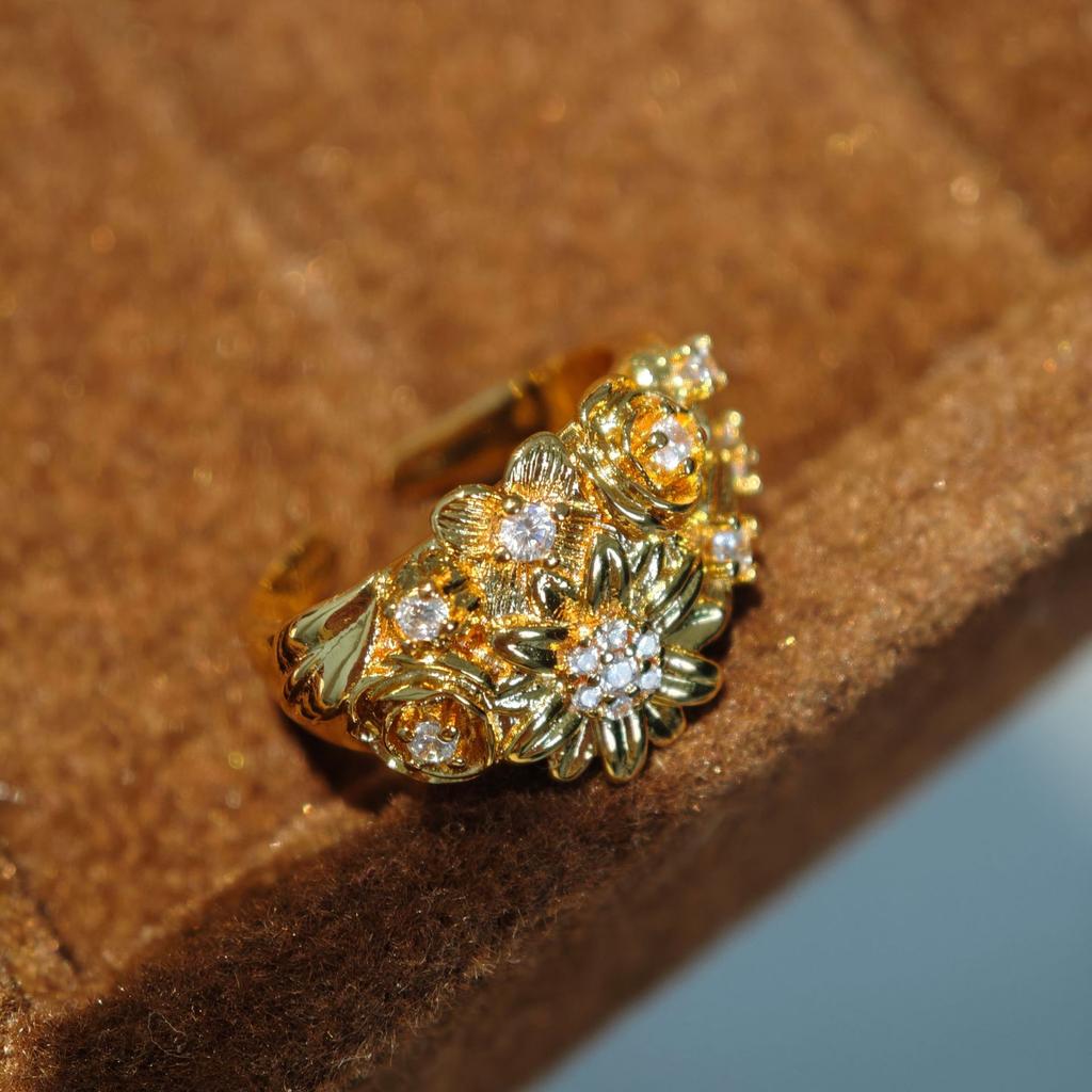 Anillo de Esmalte Vintage Cepillado de Lujo Ligero Rubí Morado Diamante Anillo para Dedo Índice Anillo Apilable Estilo de Uso Accesorios Premium Versátiles