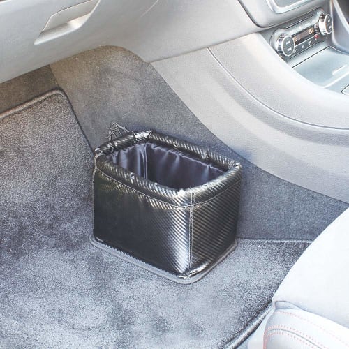 Napolex Fizz X Car Trash Can Large Capacity Antibacterial Deodorizing Treatment Square Type Holds 6 500ml PET Bottles Anti-Tip Design Stable Storage B