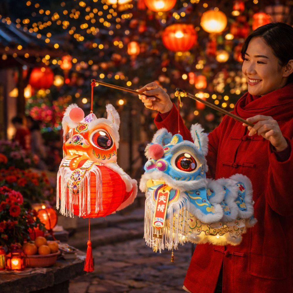 Ancient Style Chinese New Year Lantern Paper Luminous Lantern Handheld Lantern  Wedding Decor
