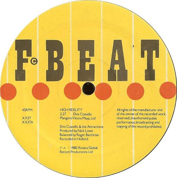 12inch Record ELVIS COSTELLO & THE ATTRACTIONS - High Fidelity XX3T F-Beat 1980 UK Rock Used