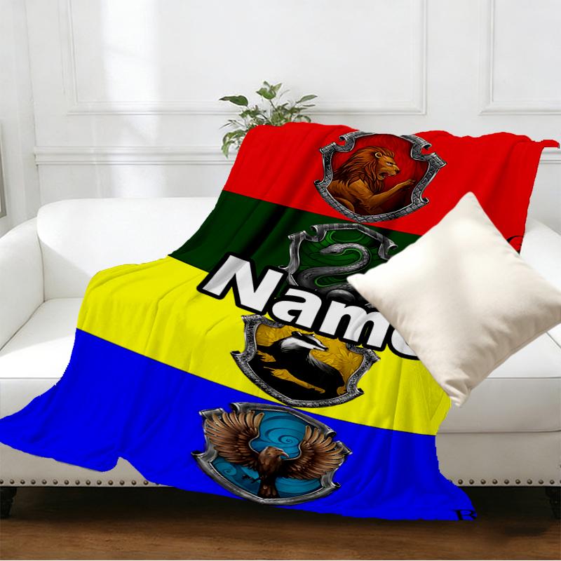 Custom Name Personalized Harry  Potter Print Blankets, Home Decor, Bedroom, Sofa, Camping, Couch, Gifts for Birthday Christmas