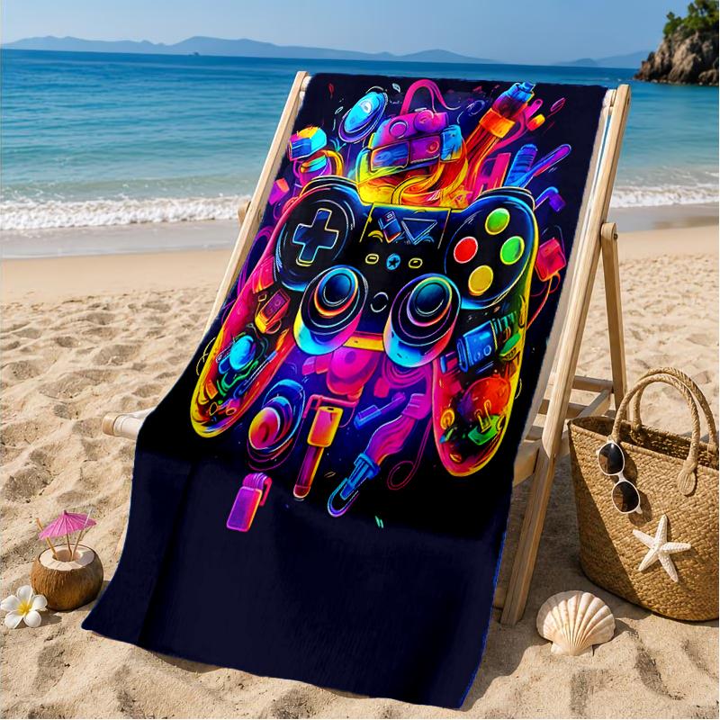 Electric Gaming control Beach Towel, Microfiber Beach Towel, Perfect For Pool, Beach, Travel, Home Decor Beach Party Fan gifts