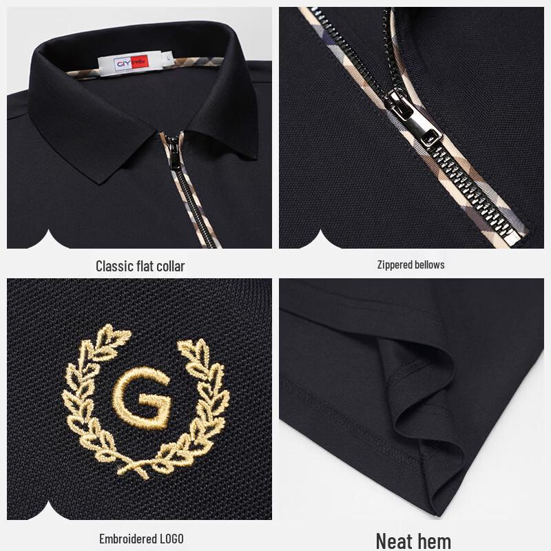 Goldlion Men's Premium Short-Sleeve Polo Shirt