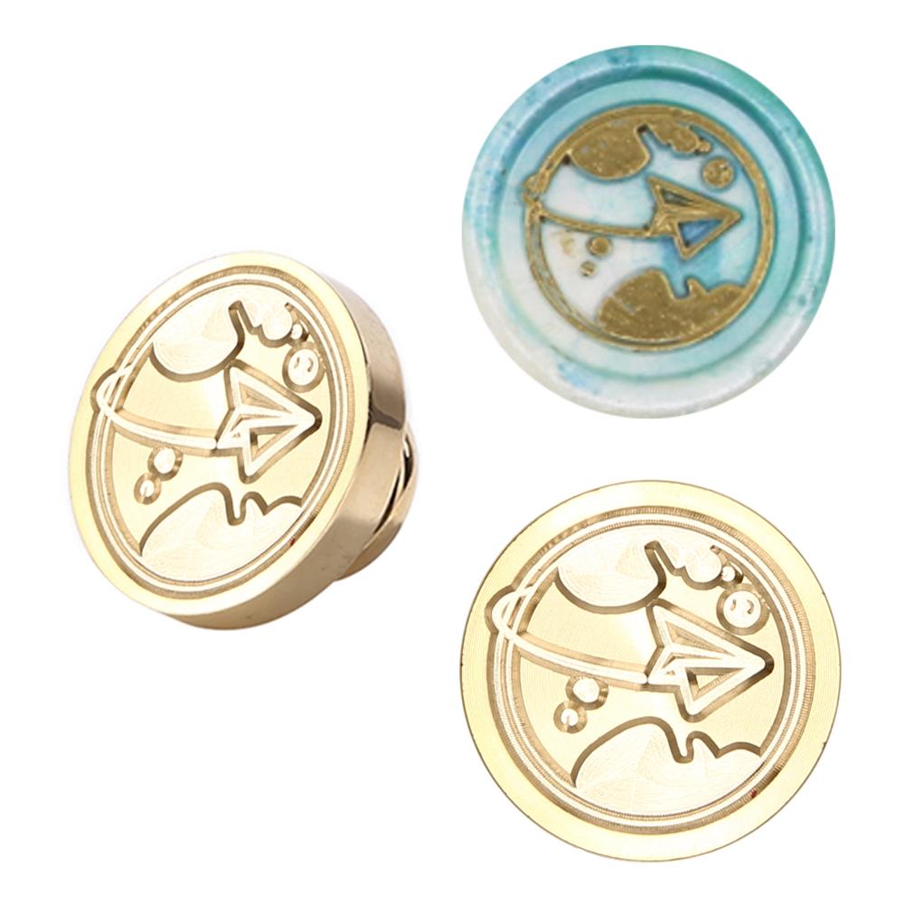 Сургучная печать Винтажная Круглая Антикварная Печать для Приглашений DIY Конверт Хобби Инструменты Специальный Сменный Медный Наконечник