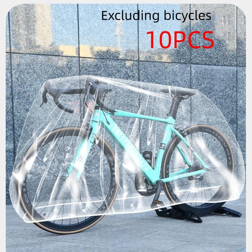 10pcs Dustproof Bicycle Cover Waterproof Bike Cover Rainproof Dust Cover  Mountain Bike прозрачный