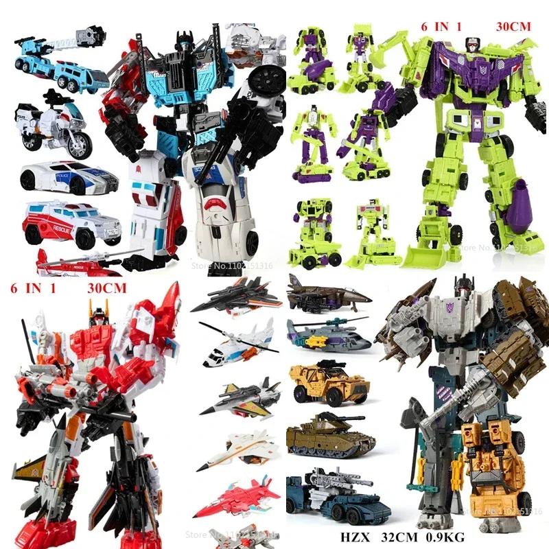 Dönüşen Robot Oyuncakları HZX Defensor Bruticus Superion Devastator IDW 5'TE 1 6'DA 1 TEK KUTUSUZ Setler Aksiyon Figürü KO 6'lı