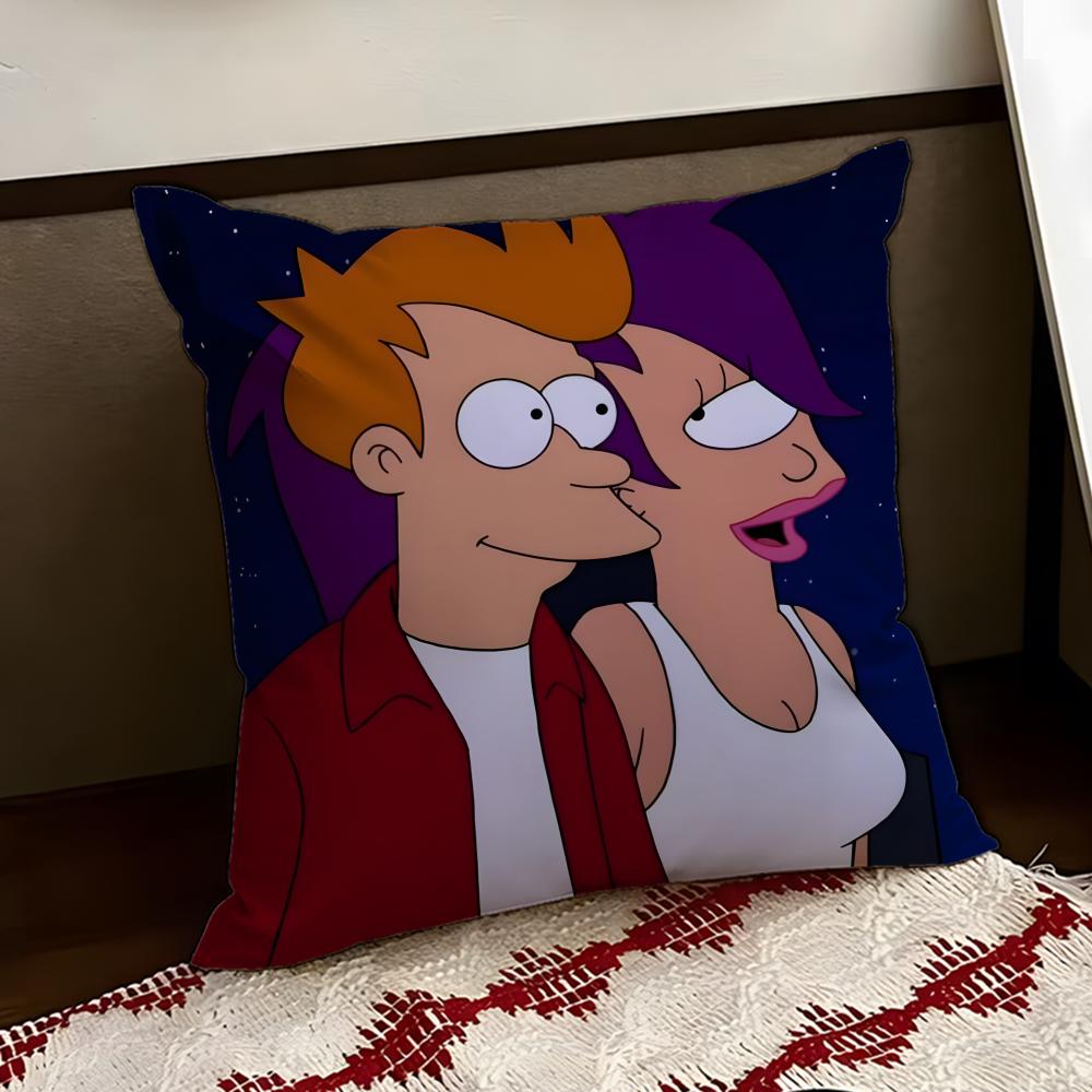Anime FFuturama Cushion Cover Reversible Soft Durable Pillow Cover Home  Car MultiScene Use for Daily Comfort