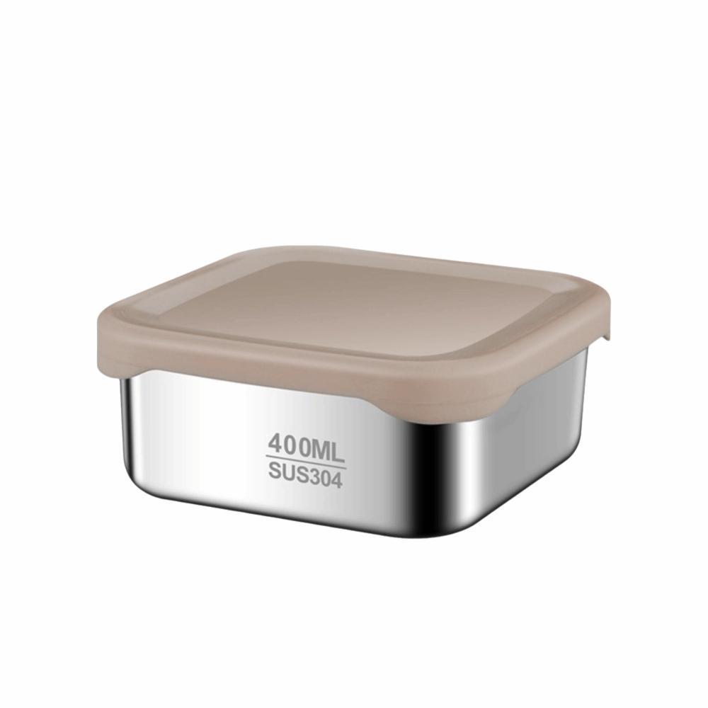 Food Grade Refrigerator Food Storage Box 304 Stainless Steel Fresh-keep Box  Kitchen Accessories коричневый