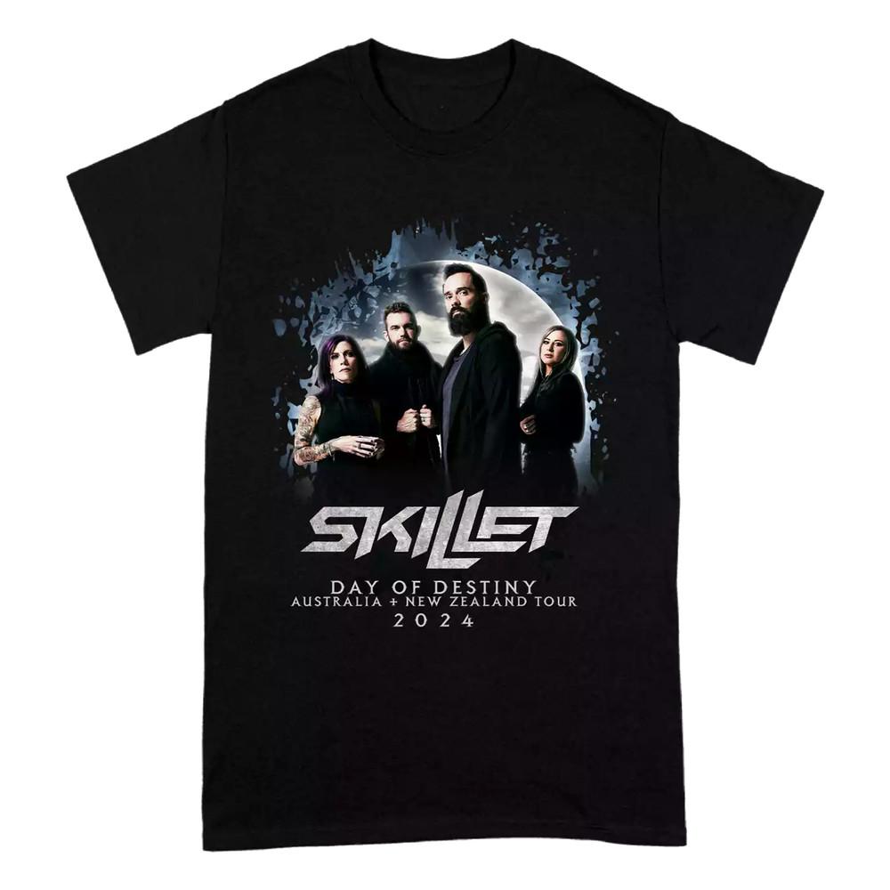 New SKILLET Band Tour 2024 Oneside Heavy Cotton All Size Shirt ES009 Unisex T-Shirt XXL