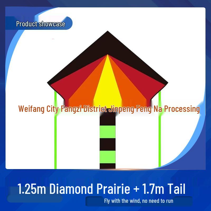 Great Plains Extra Large Rainbow Kite for Kids - Excellent Flying Cartoon Design