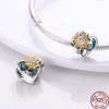 Copper Heart-Shaped Love Flower Element Valentine'S Day Gift Beads Suitable For 3Mm Original Bracelet Diy