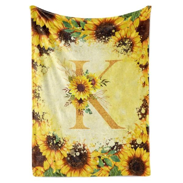 Sunflower Pattern Flannel Blanket Sofa Sheet Bedspread Blanket
