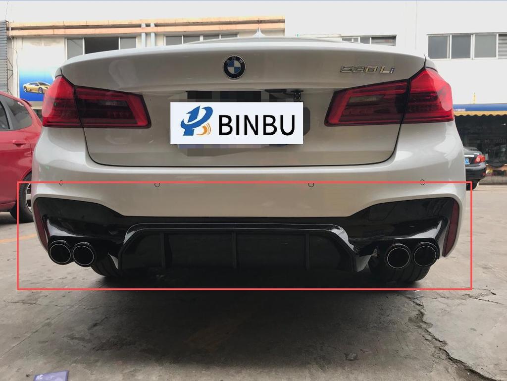 Compatible with BMW 5 Series G30/G38 Rear Lip: M5 Style Body Kit Diffuser (2018-2025).
