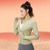 Juyitang Damen Herbst/Winter Yoga Jacke - Schlankmachend, Verdickt, Samt, Langärmlig, Fitness Lauf-Top