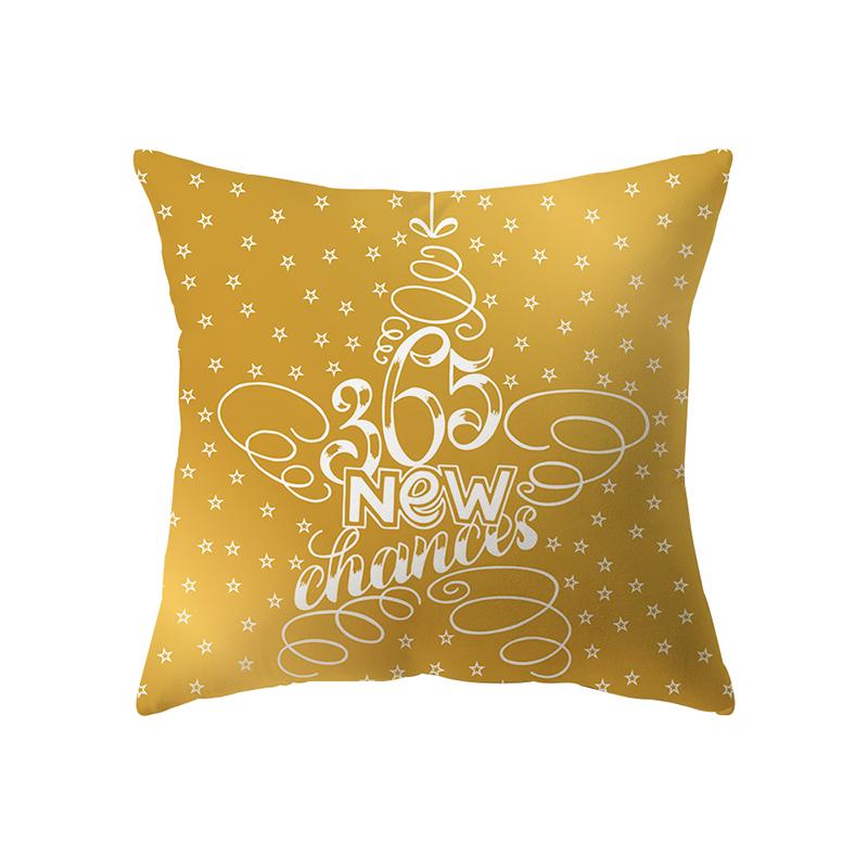 Christmas Theme Decorative Printing Pattern Cushion Cover Home Living Room Sofa Decoration Square Pillow Pillow Cover