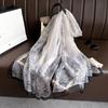 Elegant Luxury Silk Scarf Korean Thin Silk Scarf Fashion Women Hijab Shawls  Lady