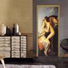 Renaissance Neoclassical Love God First Kiss Door Stickers Decorative Sticker Self-adhesive Waterproof Relief Wallpaper Mural Decor