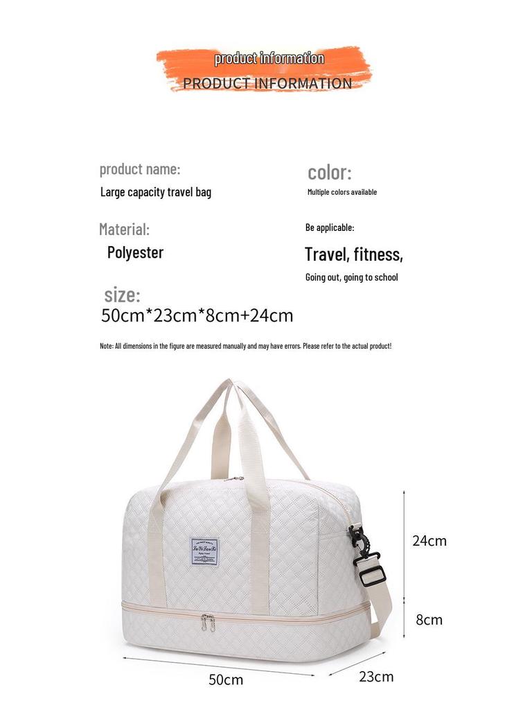 2025 Herbst/Winter Grenzüberschreitende Lässige Reisetasche: Handtasche für kurze Strecken mit großem Fassungsvermögen und Trocken-/Nassfachtrennung