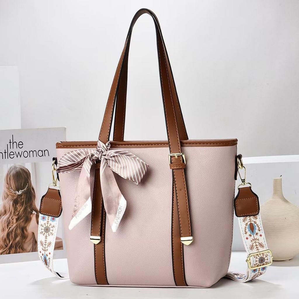 Elegant Pu Material Bucket Bag With Zipper Closure Soft Casual Handbag Options