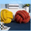 Nordic Wool Ball Pillow With Knitted Texture For Home Decor And Lounge Comfort