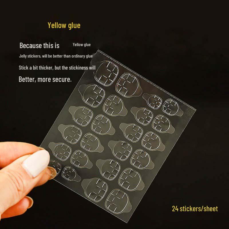 Ultra-Thin Waterproof Jelly Gel Adhesive Nail Patches: Long-Lasting, Removable, High Viscosity.