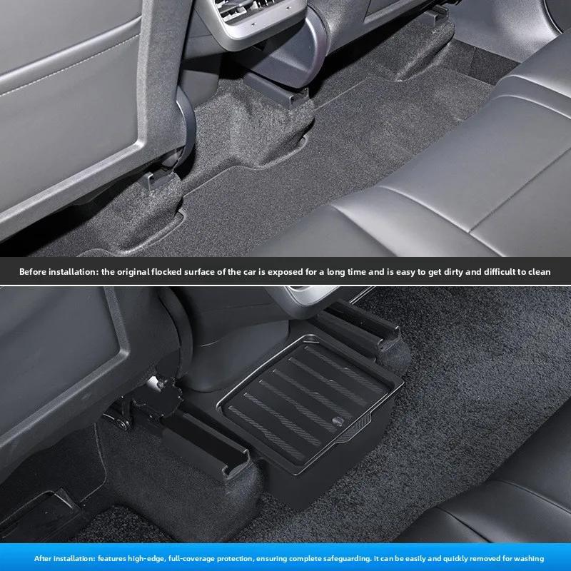 Car Sticker For Tesla Model 3 Model Y 2020-2024 Rear Middle Storage Box Accessories Tools Trash Can Car Storage Box Modification