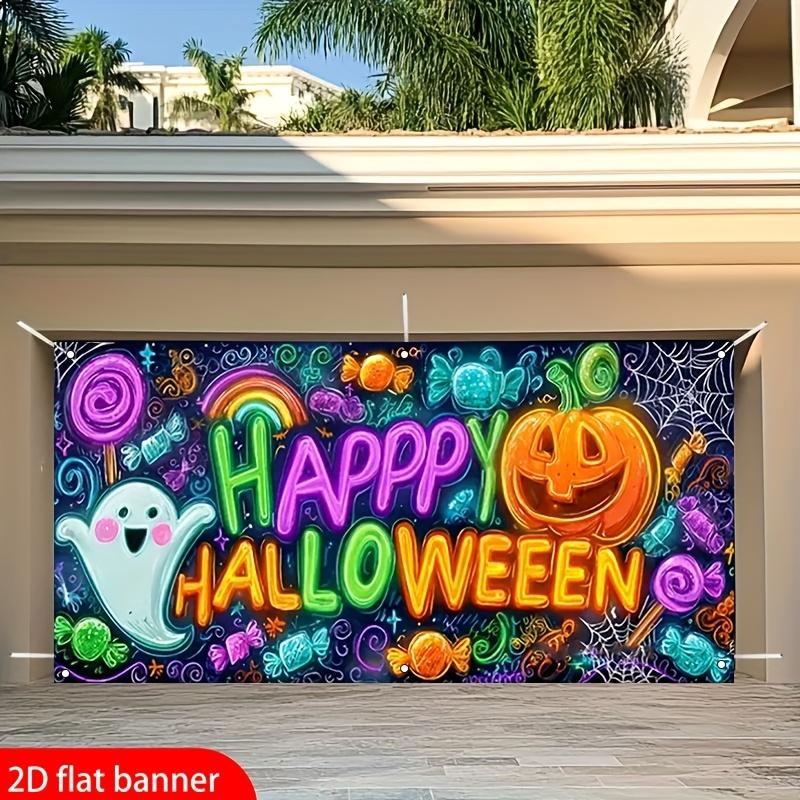 One 2D Flat Banner, 2D Flat Garage Door Banner, One Halloween Garage Door banner.PMJ